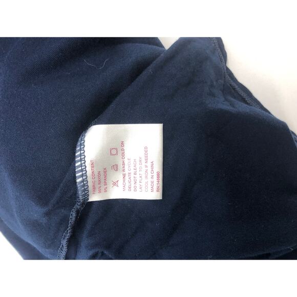 Kimi + Kai Maternity Colorblock  Belted V Neck Navy Teal Blue Maxi Dress M - Picture 7 of 7